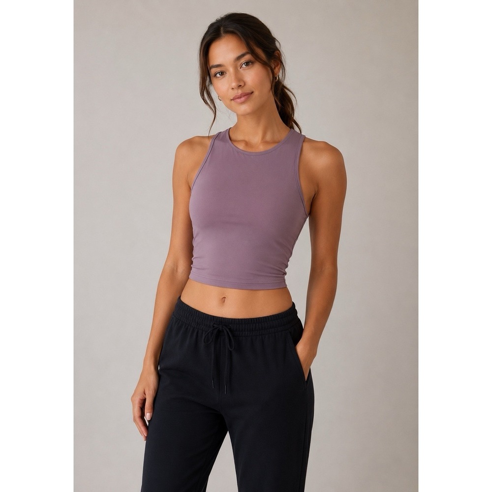 As Revival Women Small Pink Crop Sports Bra Stretch Activewear Yoga Gym